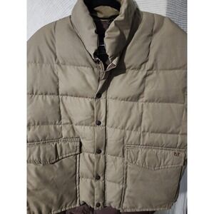 Vintage Ski Daddle Vest Puffer Down‎ Filled Quilted Sleeveless Jacket Mens XL